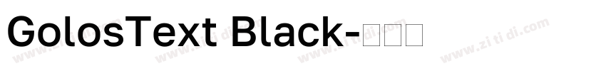 GolosText Black字体转换